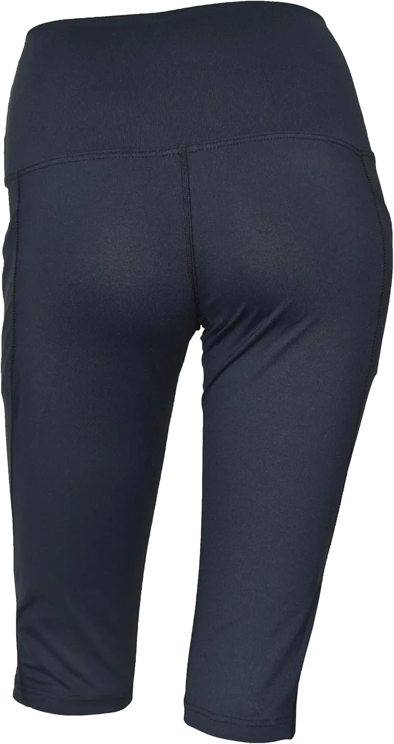 Women UPF50  Board Shorts Pockets Pants Beach- Bathing Swim Rash Guard Yoga Golf Bottom (PIH_RM5P NP RSLP)