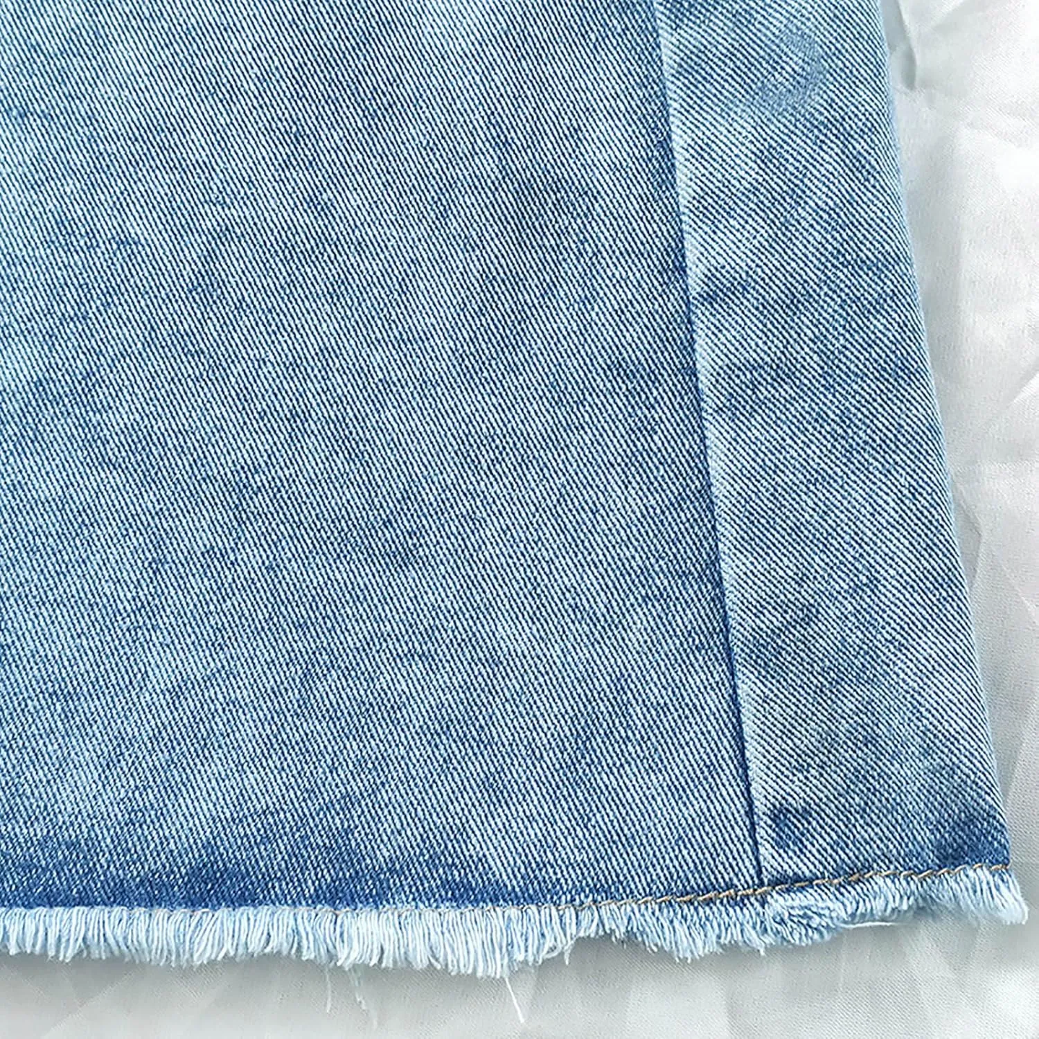 Women Vintage Denim Maxi Skirt Frayed Raw Hem High Waist A-Line Long Y2k Jean Skirt with Pockets