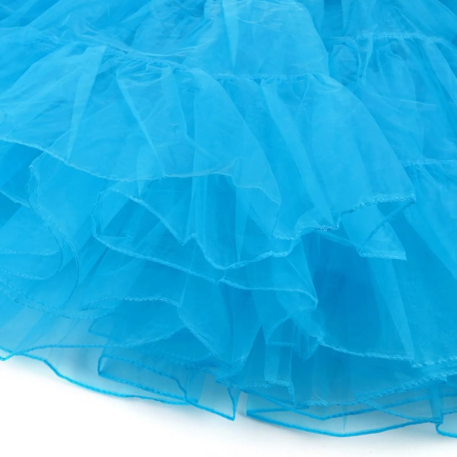 Women's Petticoat Skirt Underskirts for Cosplay Pleated Tulle Petticoat Tutu Tulle Midi Knee Length Skirt Dress
