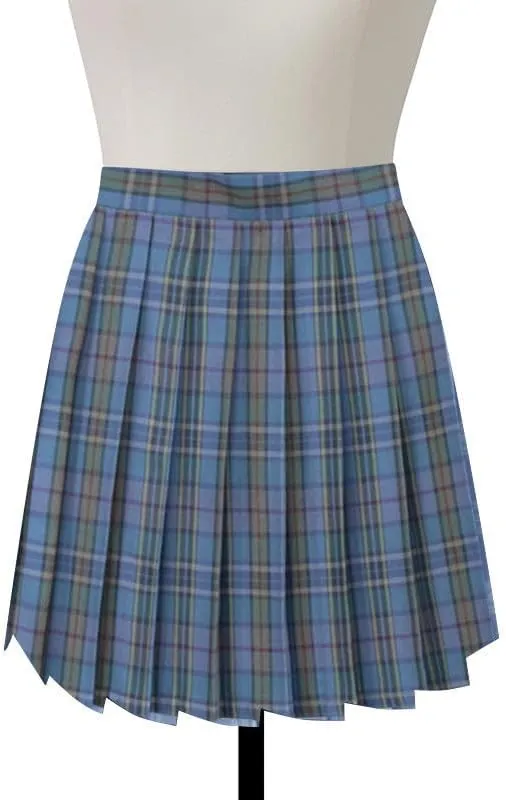 Women's Plaid Pleated Skirt Vintage High Waisted Uniform Preppy A-line Mini Skirts Fashion Short Skirt with Ties