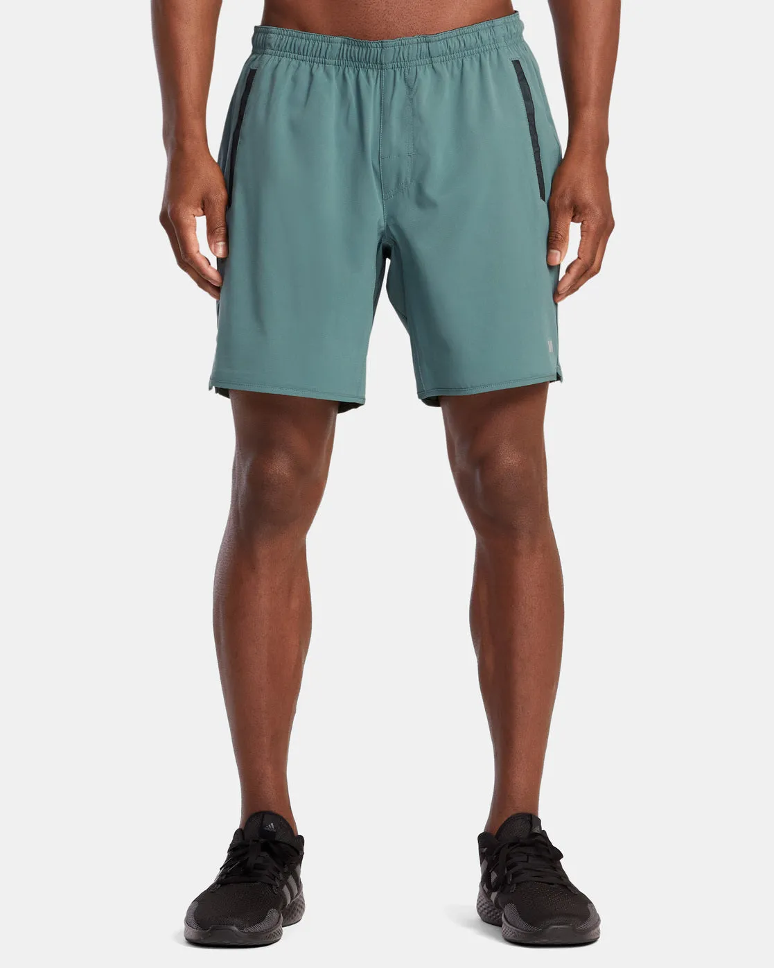 Yogger Stretch Elastic Waist Shorts 17" - Pine Grey