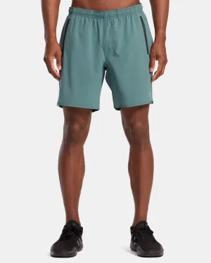Yogger Stretch Elastic Waist Shorts 17" - Pine Grey