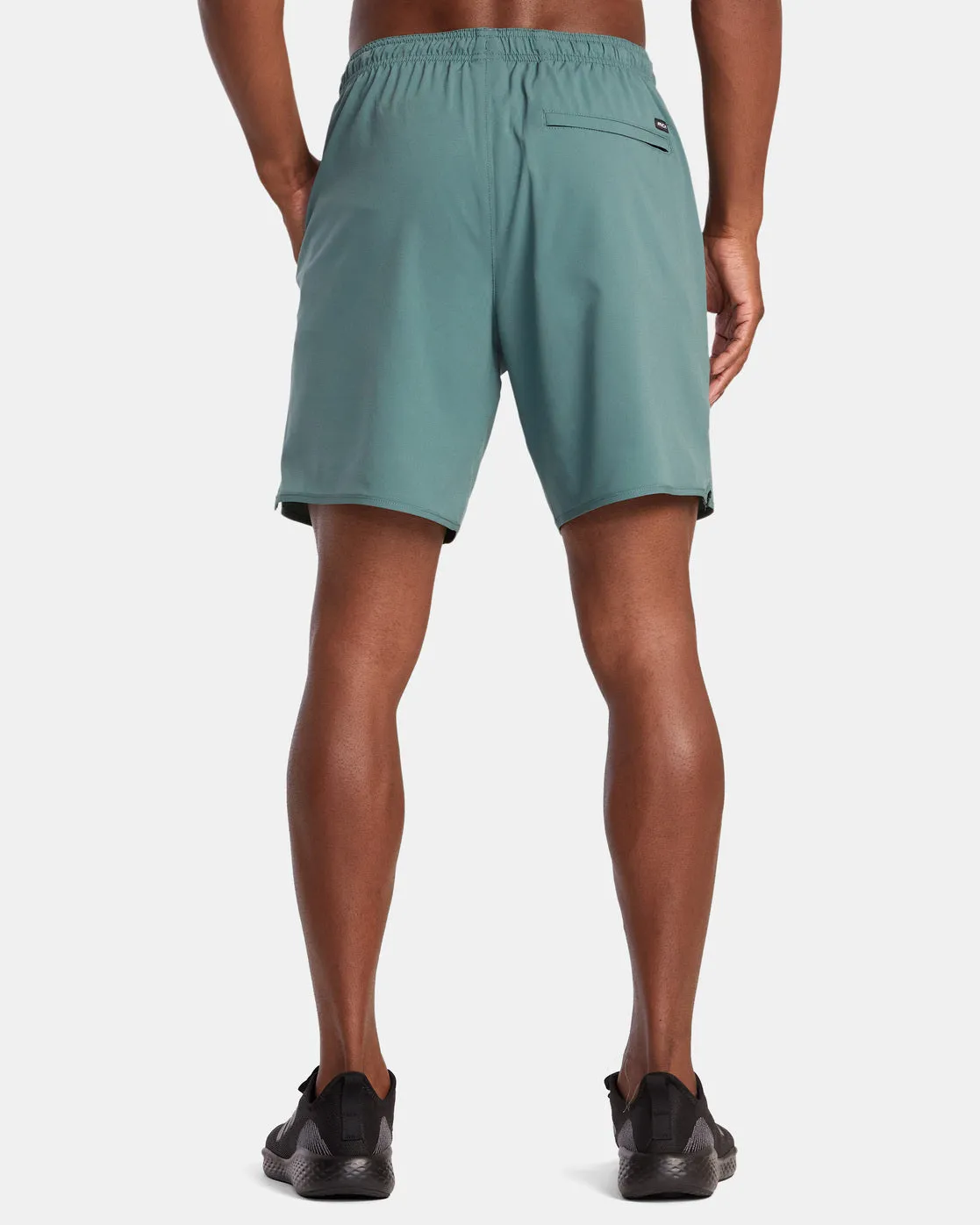 Yogger Stretch Elastic Waist Shorts 17" - Pine Grey